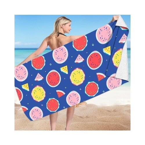 Watermelon Series Microfiber Square Beach Towel Outdoor Quick Drying Bath Towels Fashion Travel Shawl Beach Lounge Chair Cover