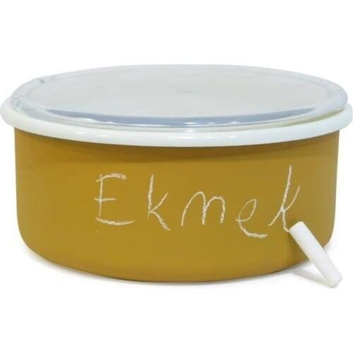 Lunart Matt Enamel Biscuit Storage Box (Chalk Yazılıp Erasable) Yellow
