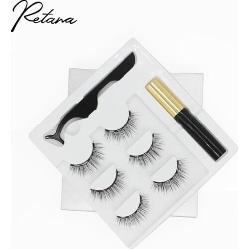 Magnetic Eyelash Eyeliner Eyelash Tweezers 3 Pairs of Magnet Natural 5 Pairs of Magnetic False Eyelash Ribbon Magnetic Eyelin