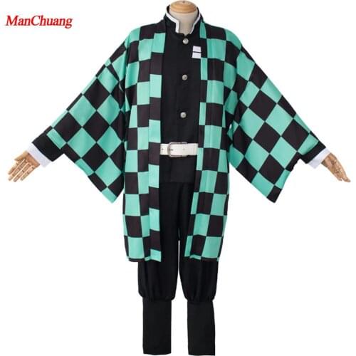 ManChuang Anime Kimetsu no Yaiba Demon Slayer Cosplay Costume Kamado Tanjirou Nezuko Agatsuma Zenitsu Tomioka Giyuu Muzan Costu
