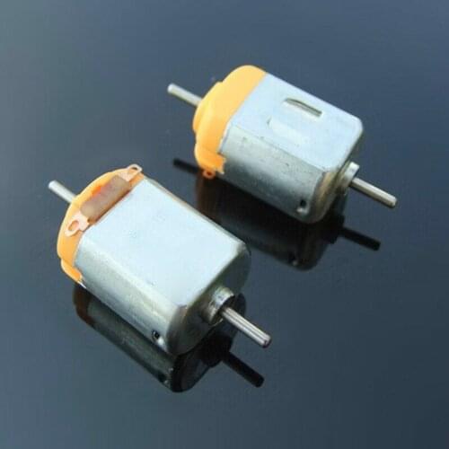 Micro Double Output Shaft 130 Electric Motor Small DC 1.5V-6V 3V 11000rpm High Speed Shaft Length 8mm For Toy Car Model