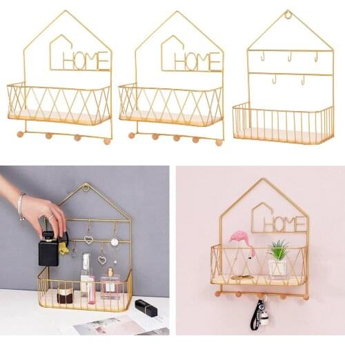 Multifunction Wall Mounted Iron Storage Basket Home Organizer For Bathroom Sundries Basket Kitchen Porch Storage Holder