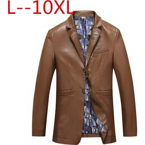 Plus size 10XL 8XL 6XL mens coats, mens increasing the size of the coat, leather jacket, recreational business mens wear coat