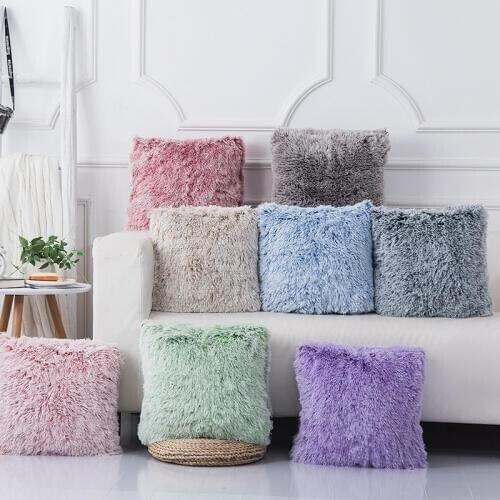 Soft Fur Pillows Case Plush Cushion Cover Home Decor Pillow Covers Living Room Bedroom Sofa Decorative Pillows Cover 43x43cm New