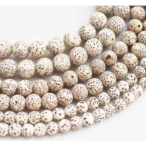 Natural Original White Star Moon Lotus Bodhi Round Beads 108+6 beads Strand 6mm 7mm 8mm 9mm 10mm 11mm 12mm TSB0299