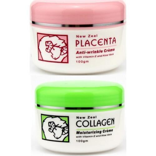 New Zealand Lanolin Placenta Collagen Cream Aloe Vera Moisturizing Face Day Cream for Dry Skin Elasticity Firmness Anti Wrinkle