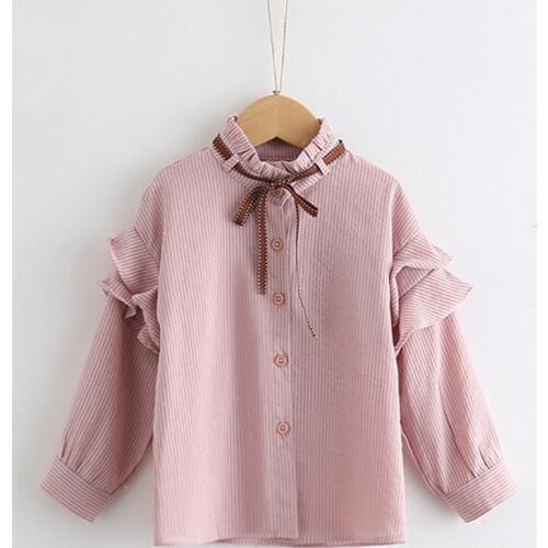 New arrival 2018 Kids girls blouses clothing children spring fashion princess striped blouse for girls 3-8 years