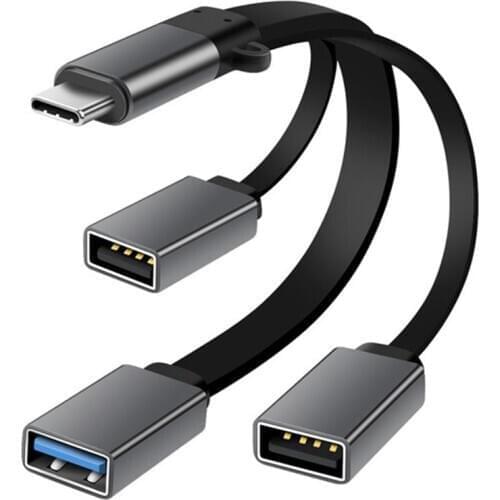 New USB Type-C to USB-A Hub Adapter Multi-Port Converter Dock 1 in 3 out Type C Expension Cable for Mobile Tablet Laptops