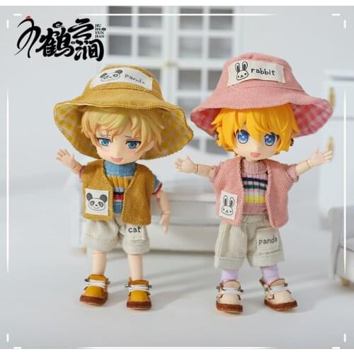 OB 11 baby clothes obitsu 12 points BJD American knot pig Molly GSC fishermans Hat Vest suit