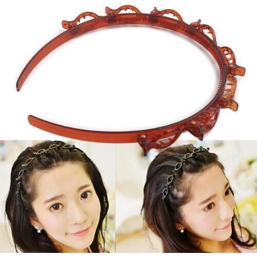 Women Fashion Double Layer Bang Hair Clips Hairpins Hair Hoop Headband Headwear hair padded headband head bezel hair hoop band