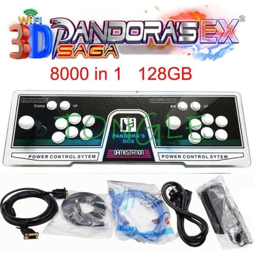 Pandora Box 3D WiFi 4018 in 1 To 8000 Arcade Console with Original Sanwa Joystick Button 2 Players Retro Game As PC PS3 Gamepad