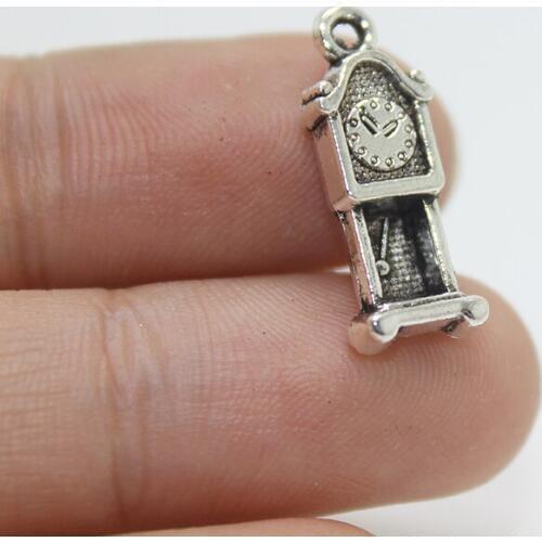 25pcs--Pendulum Clock Charm 20x8mm Antique silver Pendulum Clock Charms Pendants