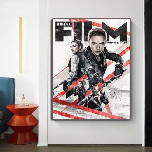Marvel Black Widow Frameless Poster And Prints Disney Black White Canvas New Movie Painting For Living Room Decor Boy Girl Gift