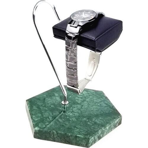 Luxury Marble & PU Watch Display Stand Bracelet Bangles Jewelry Holder Black Jewelry Organizer Watch Placement Jewelry Stand