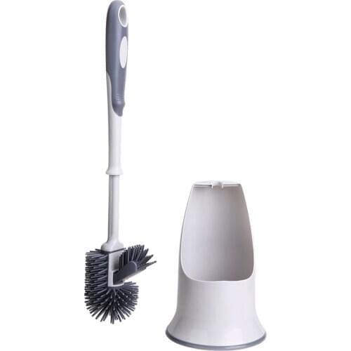 Toilet Brush And Holder,Toilet Bowl Cleaning Brush Set,Under Rim Lip Brush And Storage Caddy For Bathroom