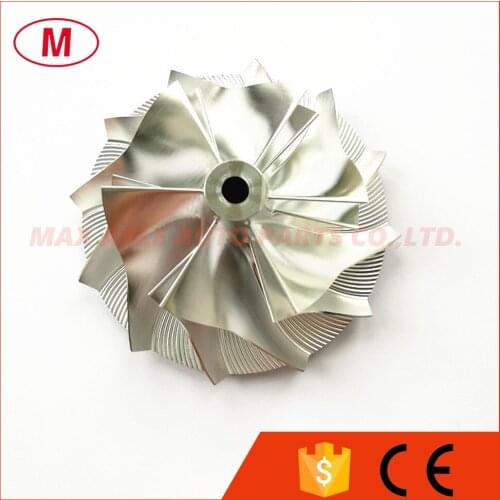 T04E Turbocharger Aluminum 2024/Milling/Turbo Billet compressor wheel 62.80/88.00mm 6+6 blades for Turbo Cartridge / CHRA / Core