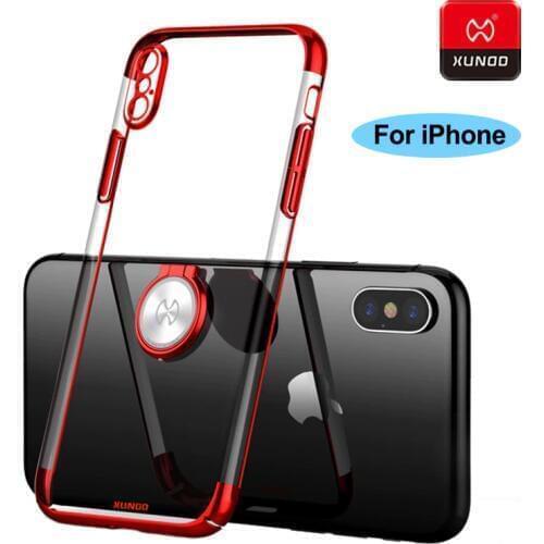 XUNDD Ultra thin Luxury Transparent Case New For iPhone SE X XS Max Xr 7 8 Plus Phone Protector Cover Cases Magnetic car holder