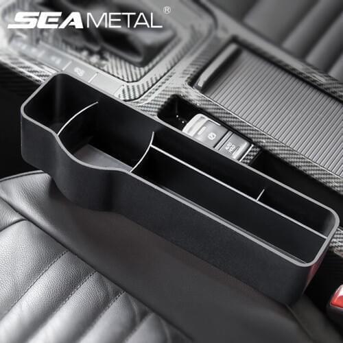 Universal Car Seat Gap Organizer Storage Box with Cup Holder ABS Side Pocket Case for Keys Cards Wallets Auto Stowing Tidying