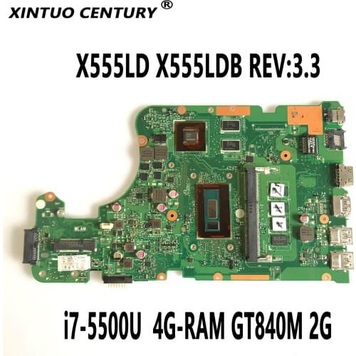 REV 3.3,3.6 i7-5500U 4GB X555LD Motherboard for ASUS X555LD X555LDB X555LA X555LB X555L X555 Test original mianboard