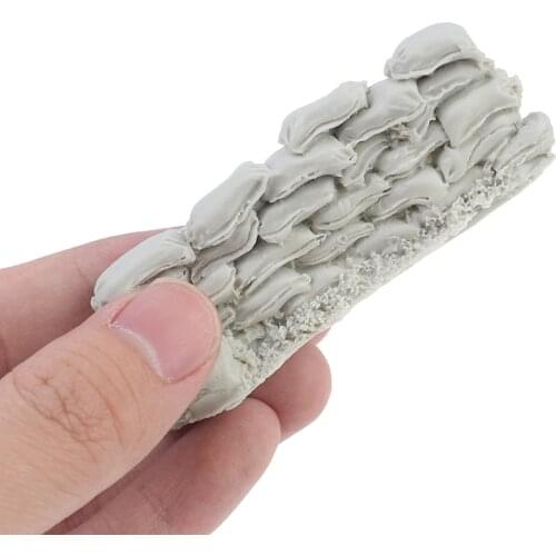1/35 Scale Resin Model for Sand Table War Game Scenery Accessories Sandbags Wall C 7.5x2.5cm