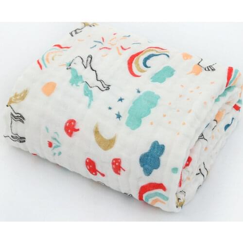 100% Cotton Baby Blanket Infant Muslin Kids Soft Bath Shower Towel Newborn Gauze Swaddle Receiving Blankets 105x105cm