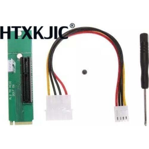 100PCS/Lot NGFF M2 to PCI-e 4x Slot Riser Card M key M.2 SSD Port to PCI Express adapter Convertor Riser Card M key M.2