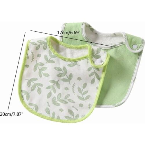 2Pcs/lot Baby Girls Boys Feeding Bibs Waterproof Apron Cartoon Towel Kids Toddler Dinner baberos Bandanas Burp Cloths