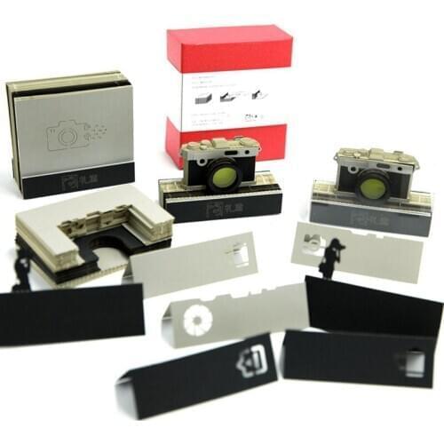 2018 New Design 3D Laser Cut Retro Camera Model Paper Marker Memo Pad Sticky Note Bookmark Stationery Business Mysterious Gift