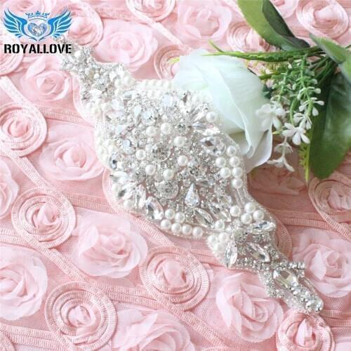 30 Pieces Silver Rhinestone Applique, crystal and pearl motif, Hotfix Applique, luxury bridal applique, beaded motif for bridal