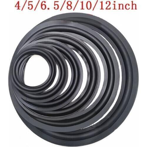 4/5/6.5/8/10/12" Elastic Rubber Ring Speaker Surround Repair Foam Woofer Edge