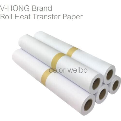 42cmx30M roll light processing Hot stamping cotton clothes white colour T-shirt Sublimation heat Transfer paper