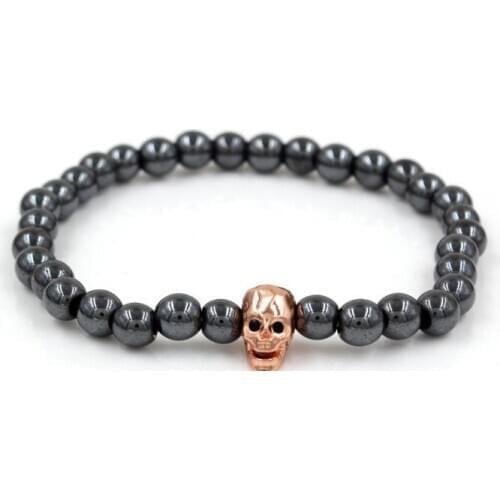 6mm jtj5 gold silver Copper cz zircon cubic zirconia elastic adjusted stone hematite agate Onyx Buddha Prayer Yoga Bracelet