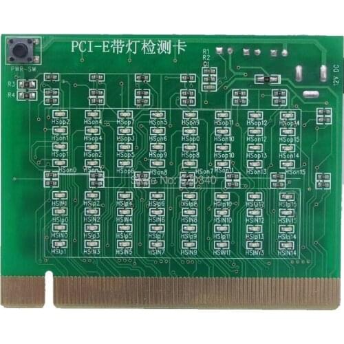 Promotion! PCI-E 16X 8X PCI Express Slot Tester Card For Motherboard Detect The Southbridge Short Or Open PCI-E With Light Teste