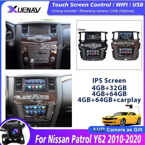Car stereo Radio player For Nissan Patrol Y62 2010 2011 2012 2013 2014 2015 2016 2017 2018 2019 2020 car auto multimedia player