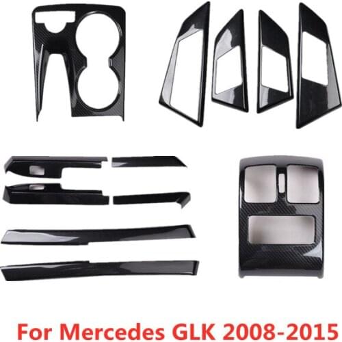 Car Drink Holder Window Control Cover Door Panel Moulding Trim for Mercedes-Benz GLK 2008 2009 2010 2011 2012 2013 2014 2015