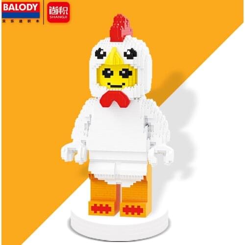 Balody Educational Toys For Children 27.4CM High Chick Model Action Figure 1885 pcs Diamond Building Blocks