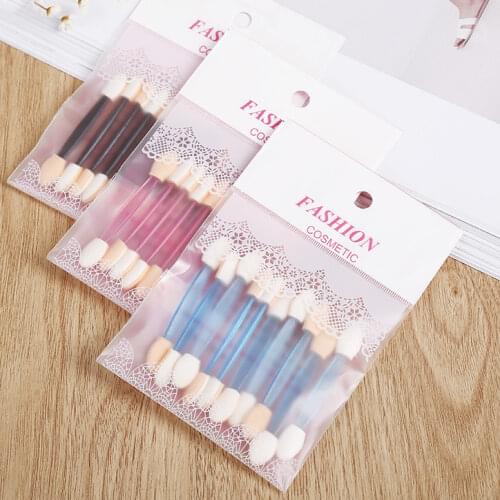 10Pcs/bag Double Ended Eyeshadow Brush Sponge Makeup Brush for Lip Eye Applicator Cosmetic Tool Durable Women dropshipping TSLM1