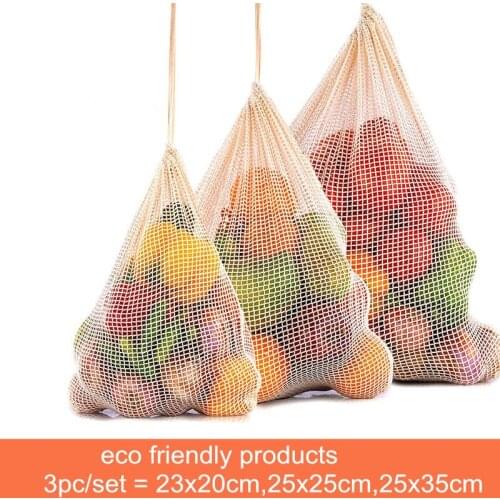 Eco Friendly Kitchen Vegetable Storage Mesh Bag Reusable Shopping Bag Fruit Bag Kitchen Organizer Zero Waste Veggies Bag Home us
