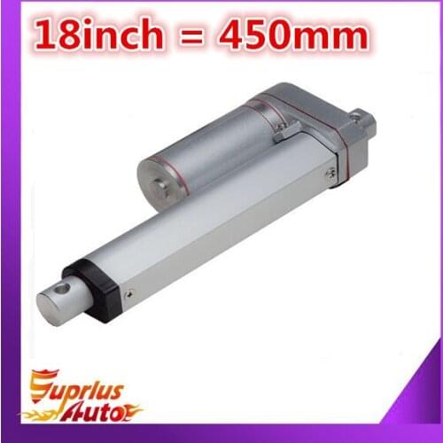 18inch/ 450mm Stroke electric linear actuator with 90kgs/ 900N/ 198lbs load 12v linear actuator