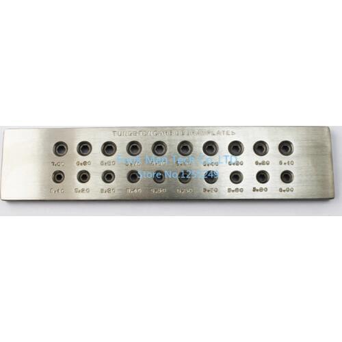 Jewelry tools oval shape Tungsten carbide draw plate hole size 3.10-5.00 mm 20 holes tools and Machine with Free shipping