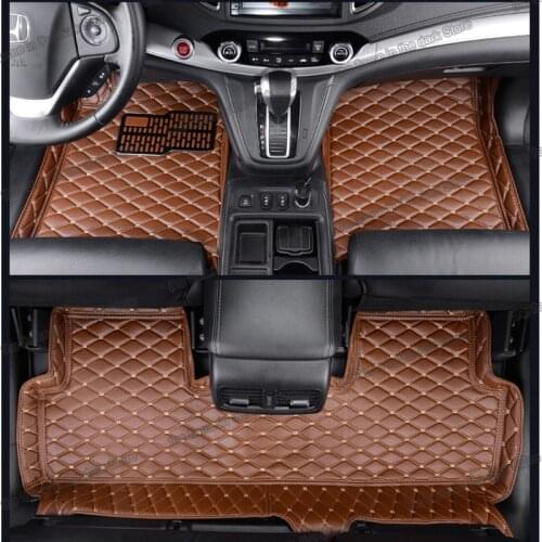 Leather car styling floor mats for honda crv cr-v 2012 2013 2014 2015 2016 4th interior accessories carpet auto details