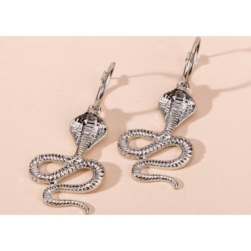 New Snake Earring Gold Color Unusual Dangle Earings for Women Vintage Personality Animal Female Fashion Jewelry Factory Outlet