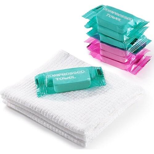 10pcs Disposable Compression Face Towel Travel Large Size Thickened Wet and Dry Cleansing Towel Tissue