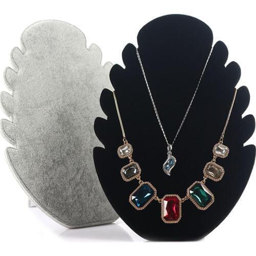 Necklace Jewelry Pendant Display Stand Flame Shape Velvet 26*20Cm Jewelry Ornament Place Display Shelf
