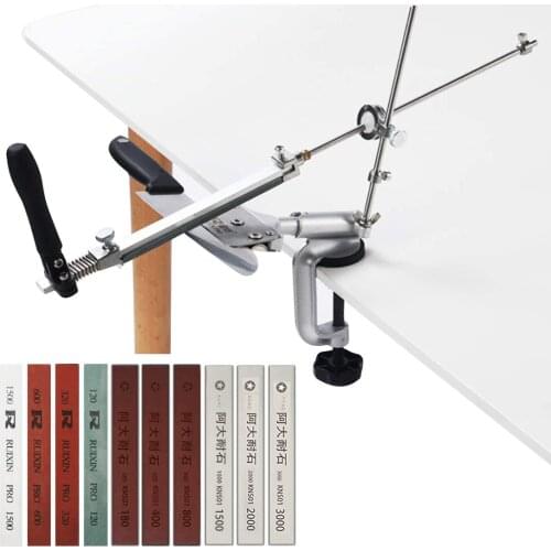 Professional Knife Sharpener Knife Sharpening Kit 360° Flip Design Rotation Fixed-Angle Stainless Steel Kitchen Knife Sharpener