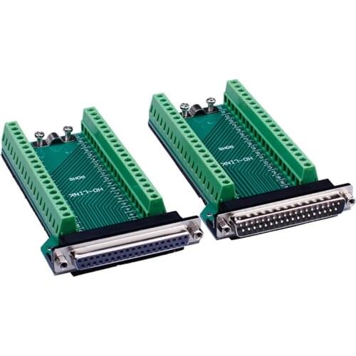 DB37 Female/Male Connector D-SUB 37 Pin Port Terminal Breakout Connector Solder-Free Adapter Terminal Connectors for DB Cable