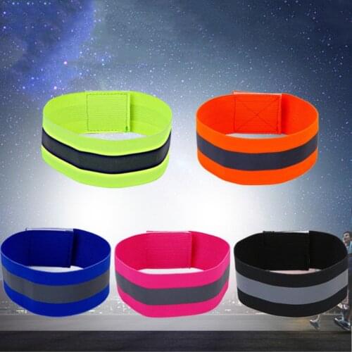 Reflective Bands Elasticated Armband Wristband Ankle Leg Straps Safety Reflector Tape Straps for Night Jogging Walking Biking