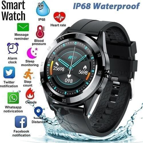 Smart Bracelet Full Touch Round Screen Bluetooth Call Watch Heart Rate Blood Pressure Monitoring Mens Sports Fitness Tracke