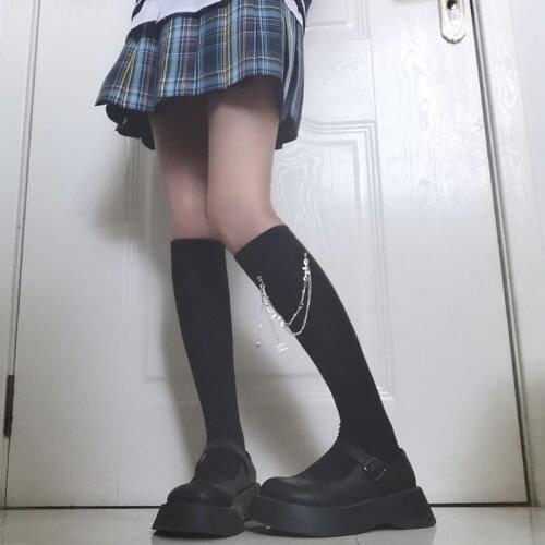 Usexy Star Tassel Chain Stockings Lolita Socks Silk Stockings Cosplay Thigh High Knee Socks Lingerie Stocking Korean Goth Sock