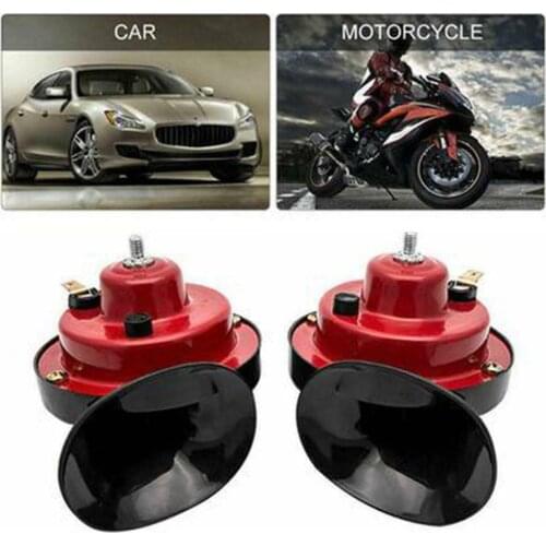 2pcs 12v Air Horn For Car Snail Electric Air Horn Marine Boat Loud Alarm Kit Boat Motorcycle Dual-tone Car Horn Loud Signal